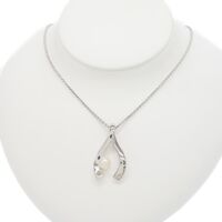 画像33264：MIKIMOTO/ミキモト SILVER アコヤパール7.0mm V字 ドロップ ペンダント