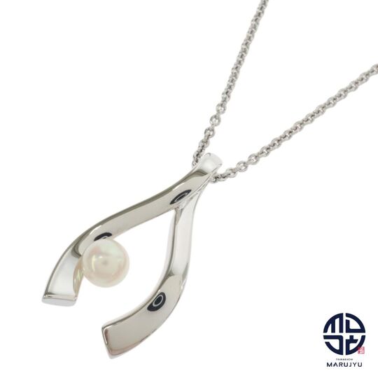 画像33265：MIKIMOTO/ミキモト SILVER アコヤパール7.0mm V字 ドロップ ペンダント