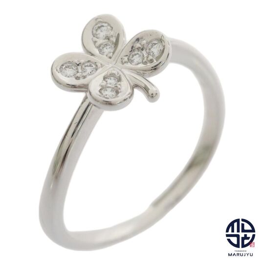 画像33468：TASAKI/タサキ K18WG クローバー ダイヤ0.08ct リング