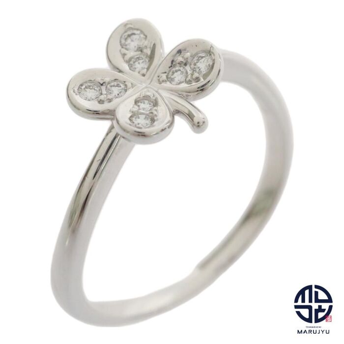画像33468：TASAKI/タサキ K18WG クローバー ダイヤ0.08ct リング