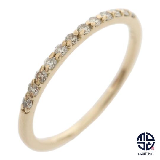 画像34096：AHKAH/アーカー K18YG ダイヤ0.12ct ハーフエタニティ リング