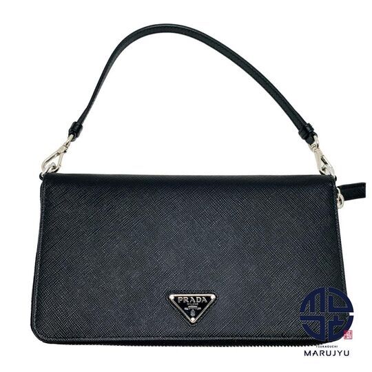 画像34182：PRADA/プラダ 2ML051 黒 トライアングルロゴ オーガナイザー