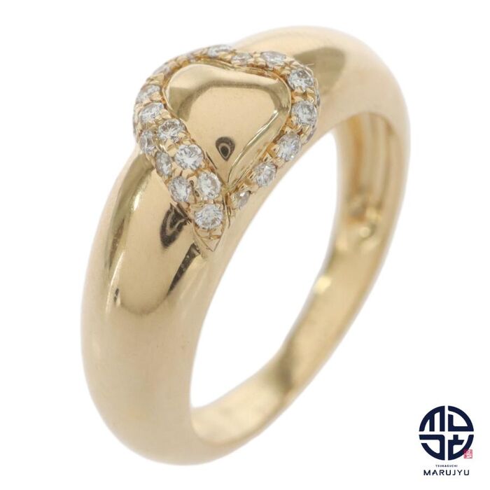 画像34218：BOUCHERON/ブシュロン 750YG ハートモチーフ パヴェダイヤ リング