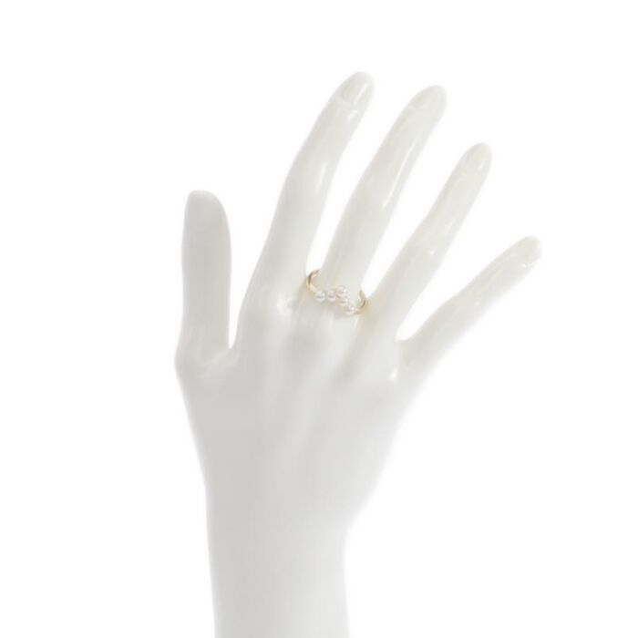 画像5795：BOUCHERON/ブシュロン 750YG ハートモチーフ パヴェダイヤ リング