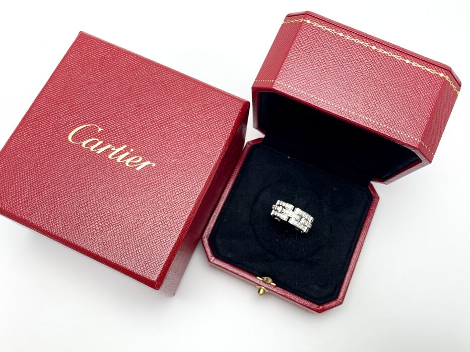 画像7687：BOUCHERON/ブシュロン 750YG ハートモチーフ パヴェダイヤ リング