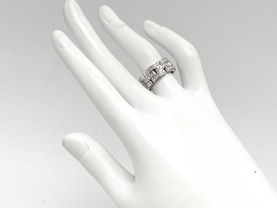 画像7688：BOUCHERON/ブシュロン 750YG ハートモチーフ パヴェダイヤ リング